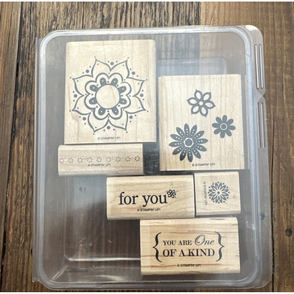 Stampin' Up! One of a Kind ot of 6 pieces Retired Flowers You are One of a Kind